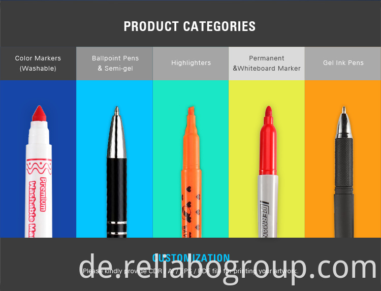 Reliabo Hersteller Werbeartikel Private Label Kugelschreiber aus Metall mit Logo-Aufdruck